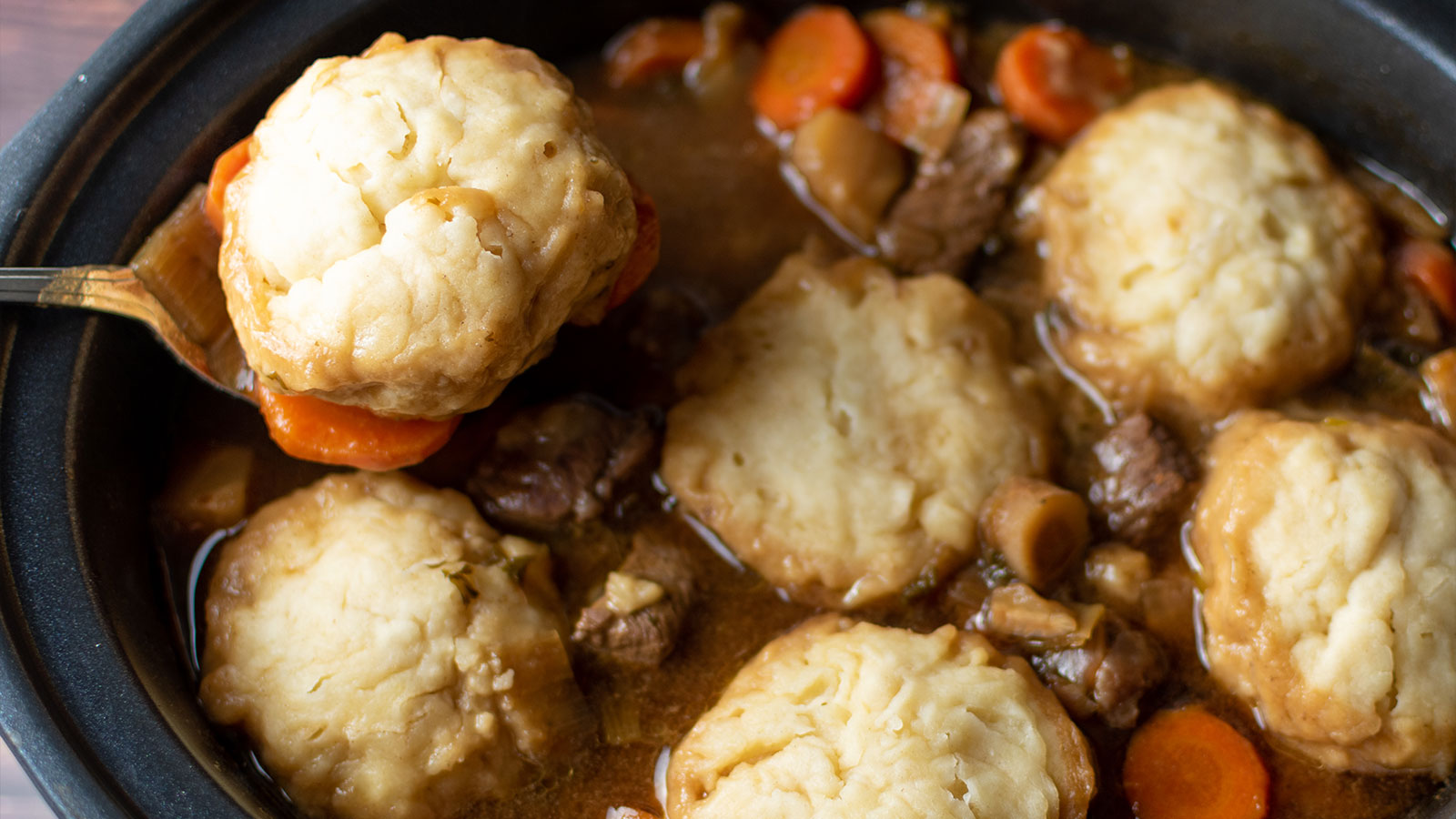 beef stew and dumplings