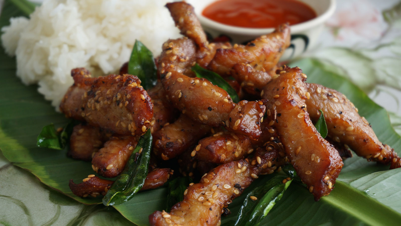 garlic and ginger sticky pork